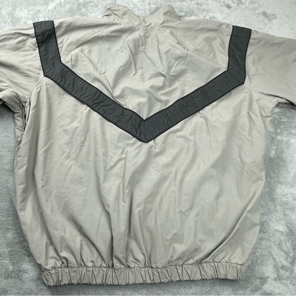 ARMY Windbreaker Jacket Full Zip Men’s M / L Long gray •broken Zipper Pull• - Picture 15 of 15
